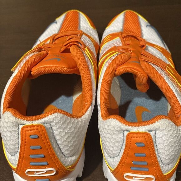 Nike Running Orange and White Velcro Shoes Size 6 - Picture 6 of 12
